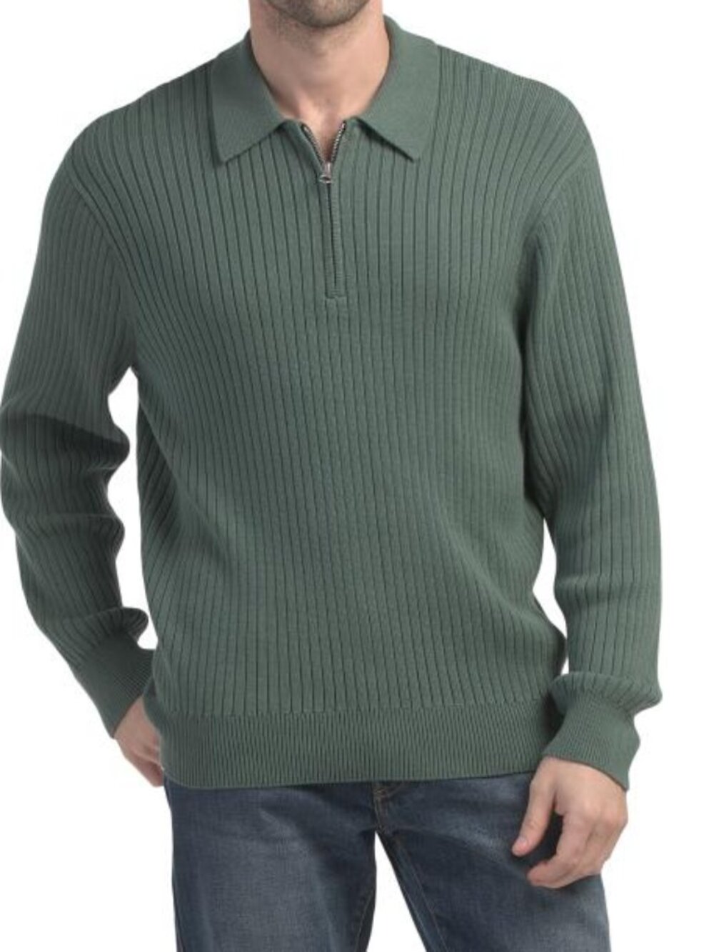 RAG & BONE Curtis Ribbed Quarter Zip Sweater